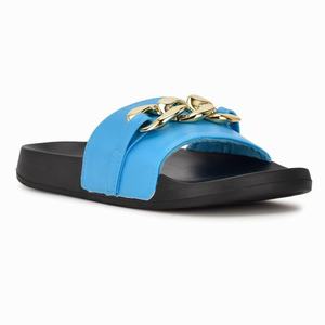 Nine West Slinks Flat Slippers Blauw Nederland | CDY-918073